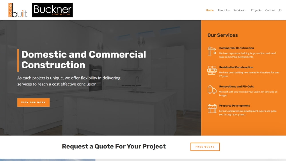 Buckner built home page image